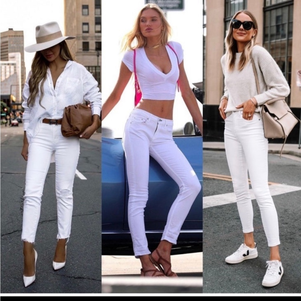 NWT Womens Rag & Bone White Denim Skinny Jeans sz 25 - Picture 2 of 12
